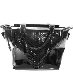 Black patent leather purse